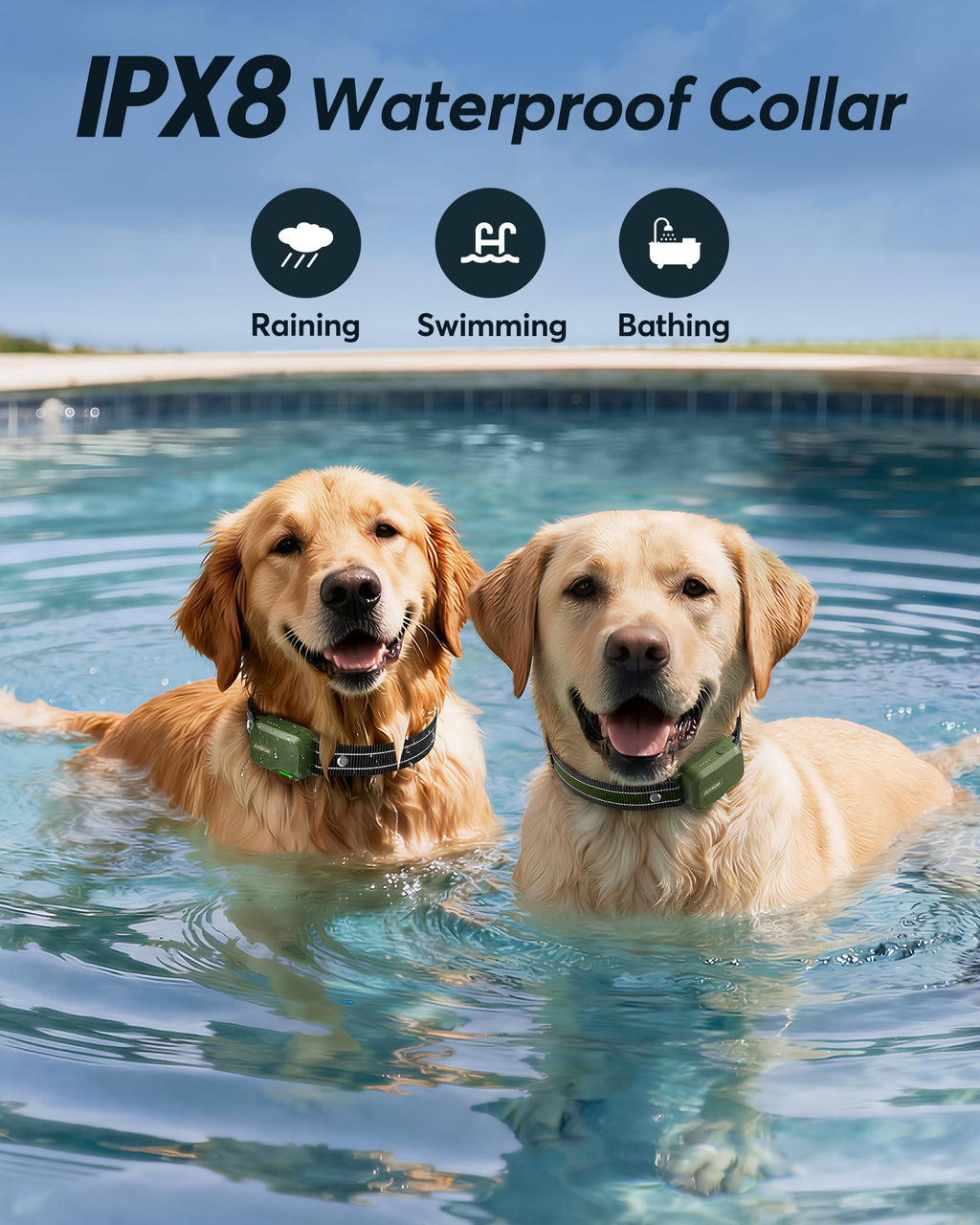 Dog Shock Collar - 4500FT Dog Training Collar with Remote, IPX8 Waterproof Electric Dog Collar with 4 Training Modes, Security Lock, Rechargeable eCollar for 10-120lbs Small Medium Large Dogs