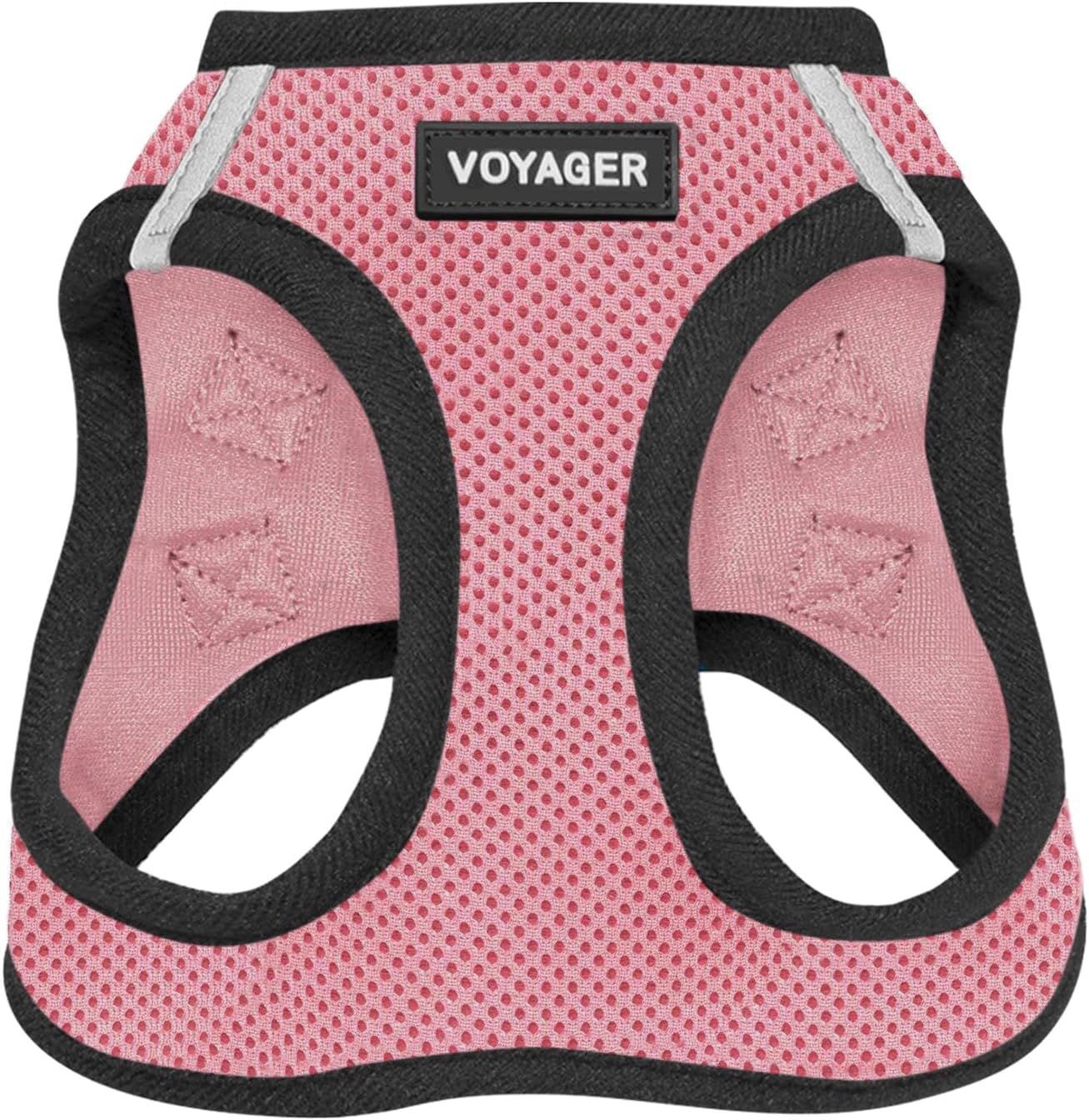 Best Pet Supplies Voyager Step-in Air Harness - All Weather Mesh, Reflective, No Pull Harness for Dogs, Cats - Secure with Hook & Loop Fastener, Buckle, Double D-Rings - Fuchsia, S