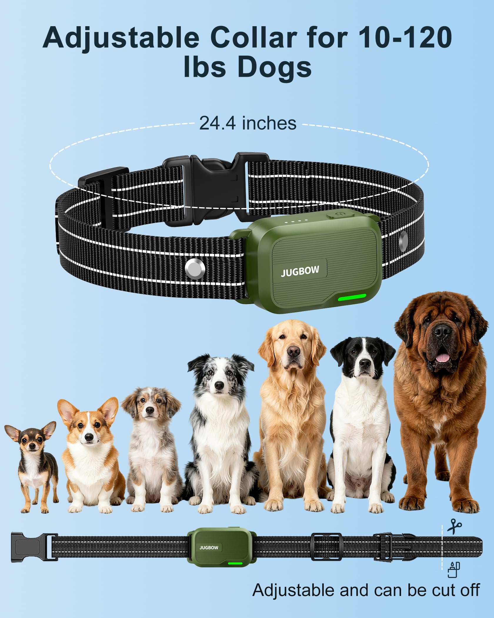 Dog Shock Collar - 4500FT Dog Training Collar with Remote, IPX8 Waterproof Electric Dog Collar with 4 Training Modes, Security Lock, Rechargeable eCollar for 10-120lbs Small Medium Large Dogs